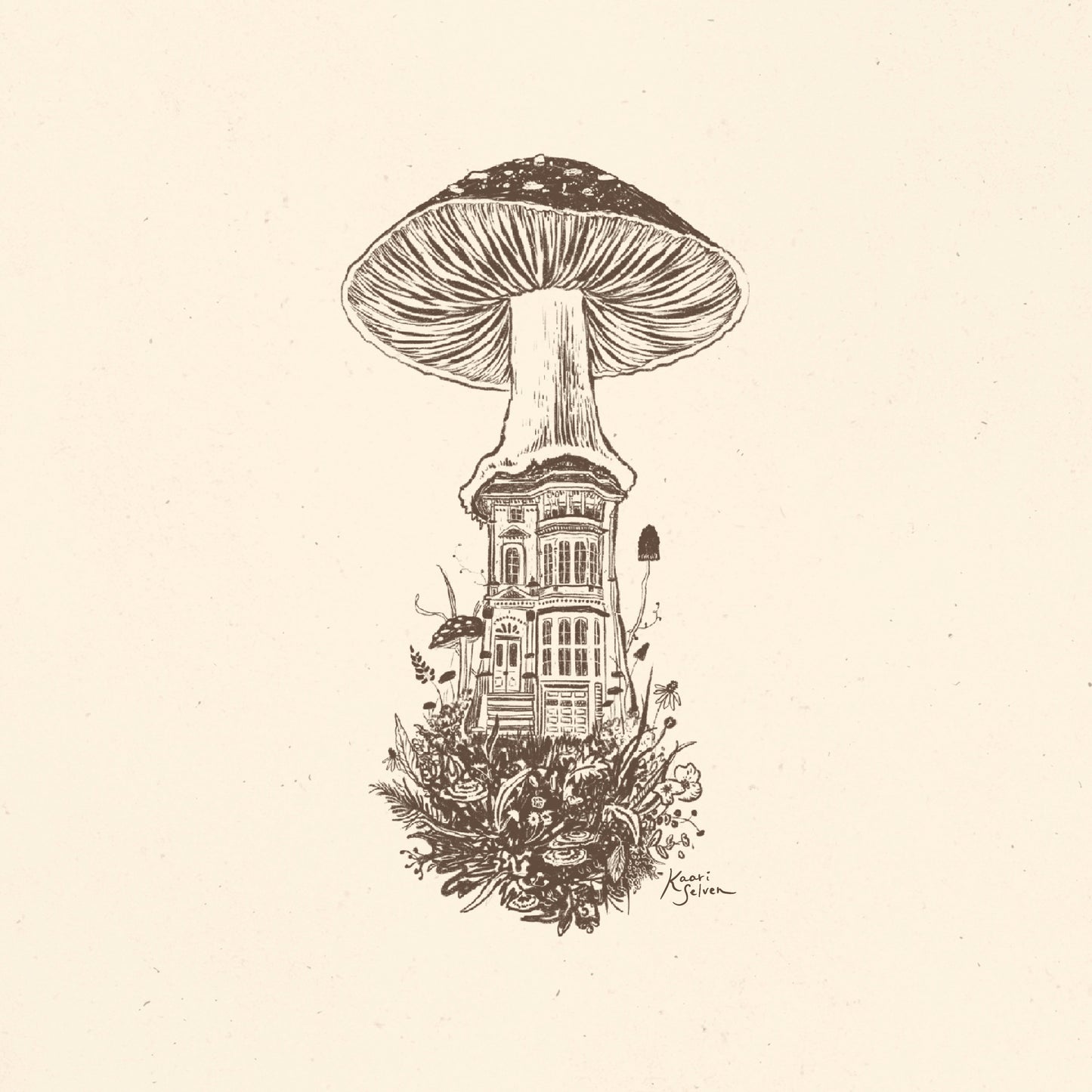 Mushroom House III Art Print - Open Edition