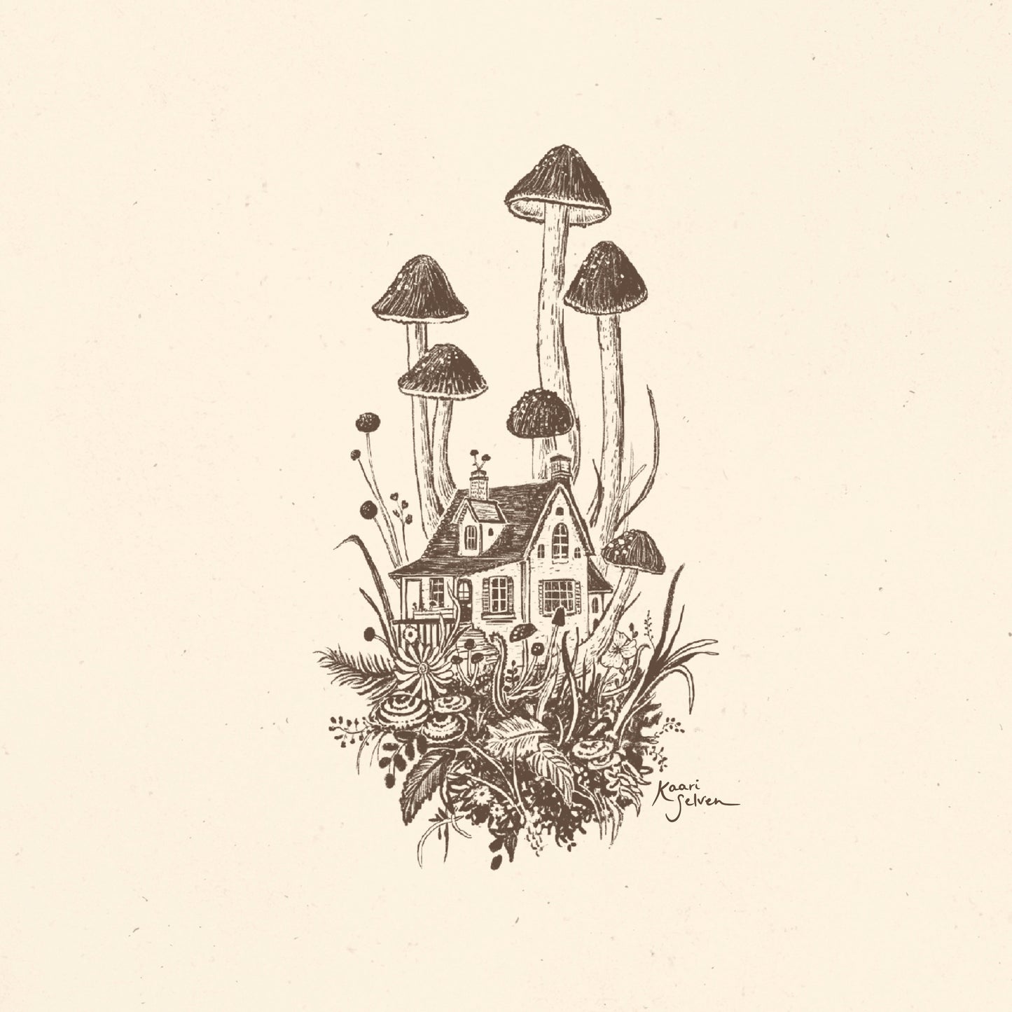 Mushroom House IV Art Print - Open Edition