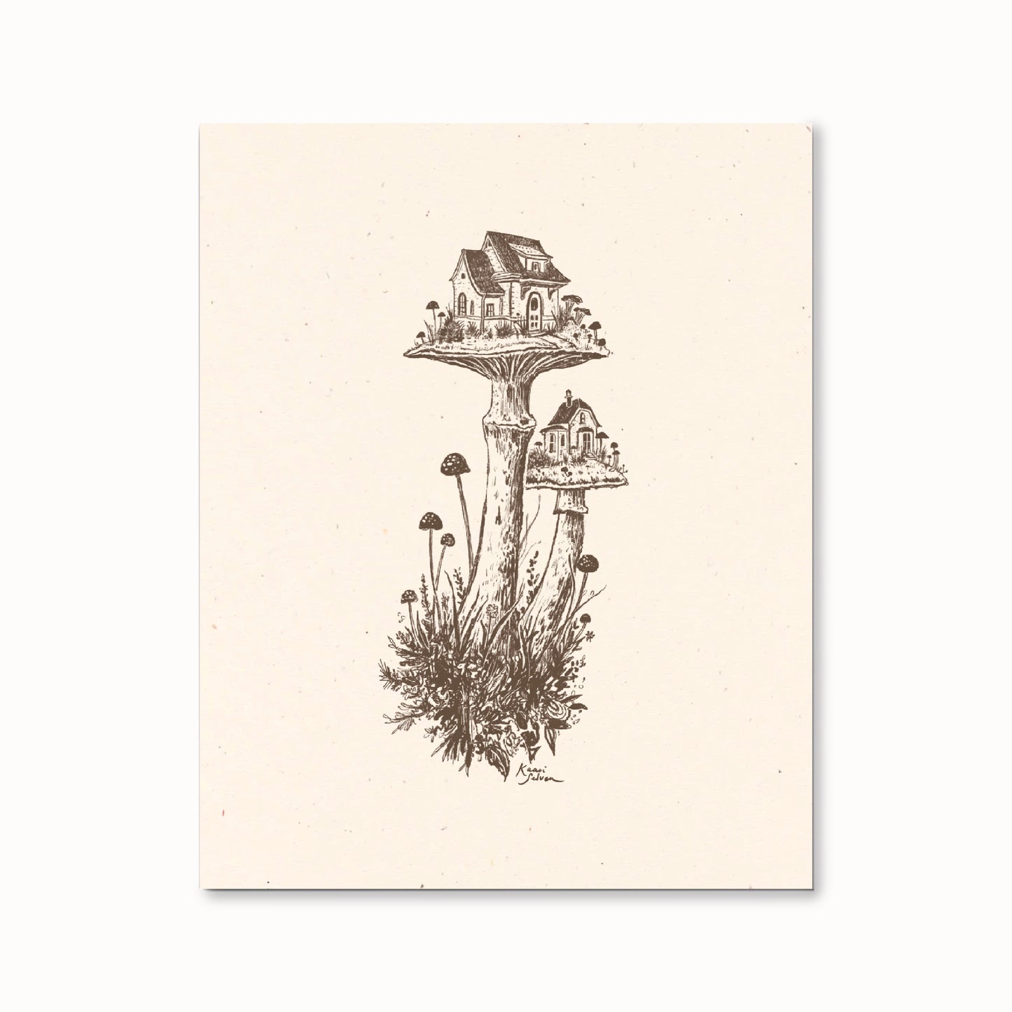 Mushroom House I Art Print - Open Edition