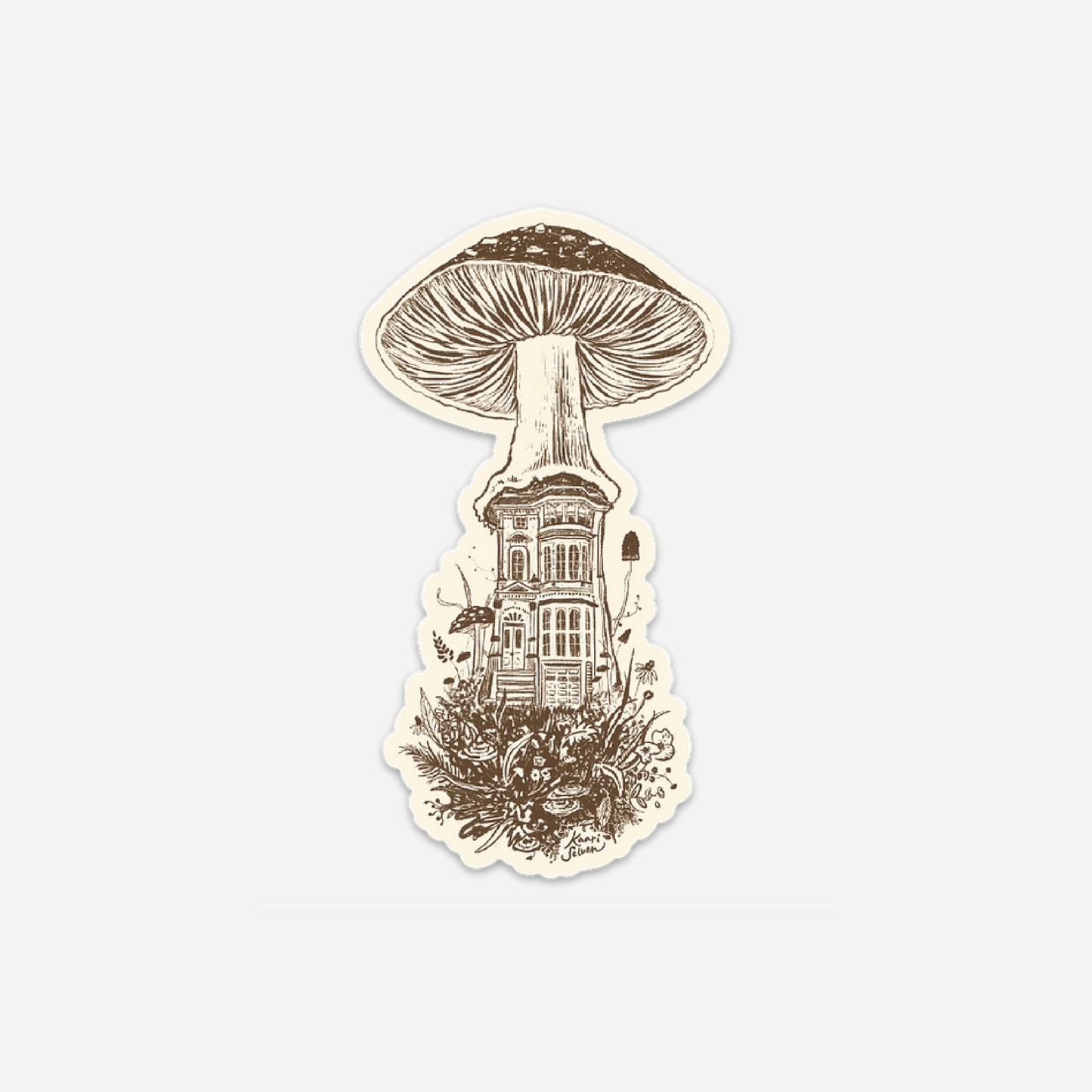 Mushroom House III Vinyl Sticker