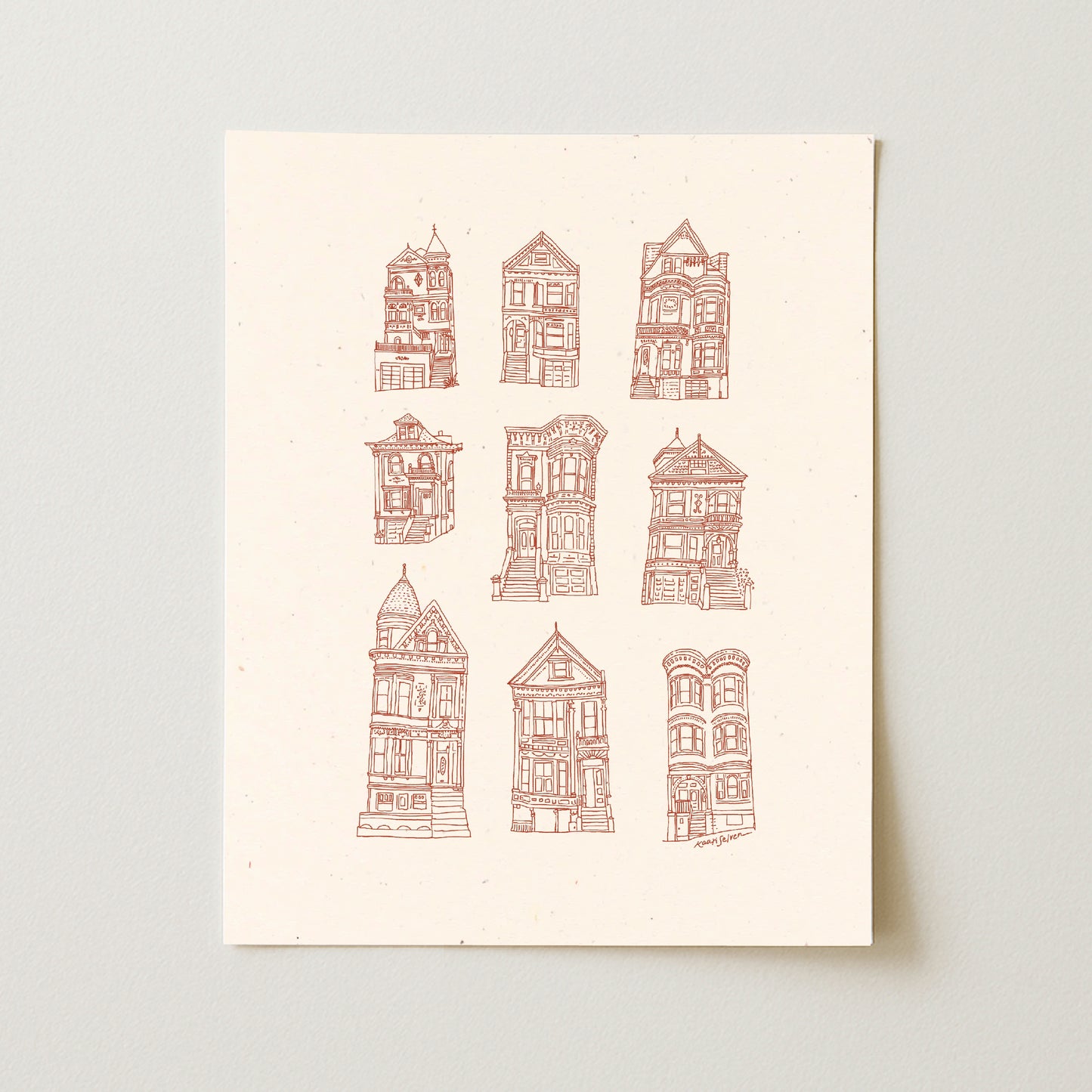 Victorian Houses Art Print
