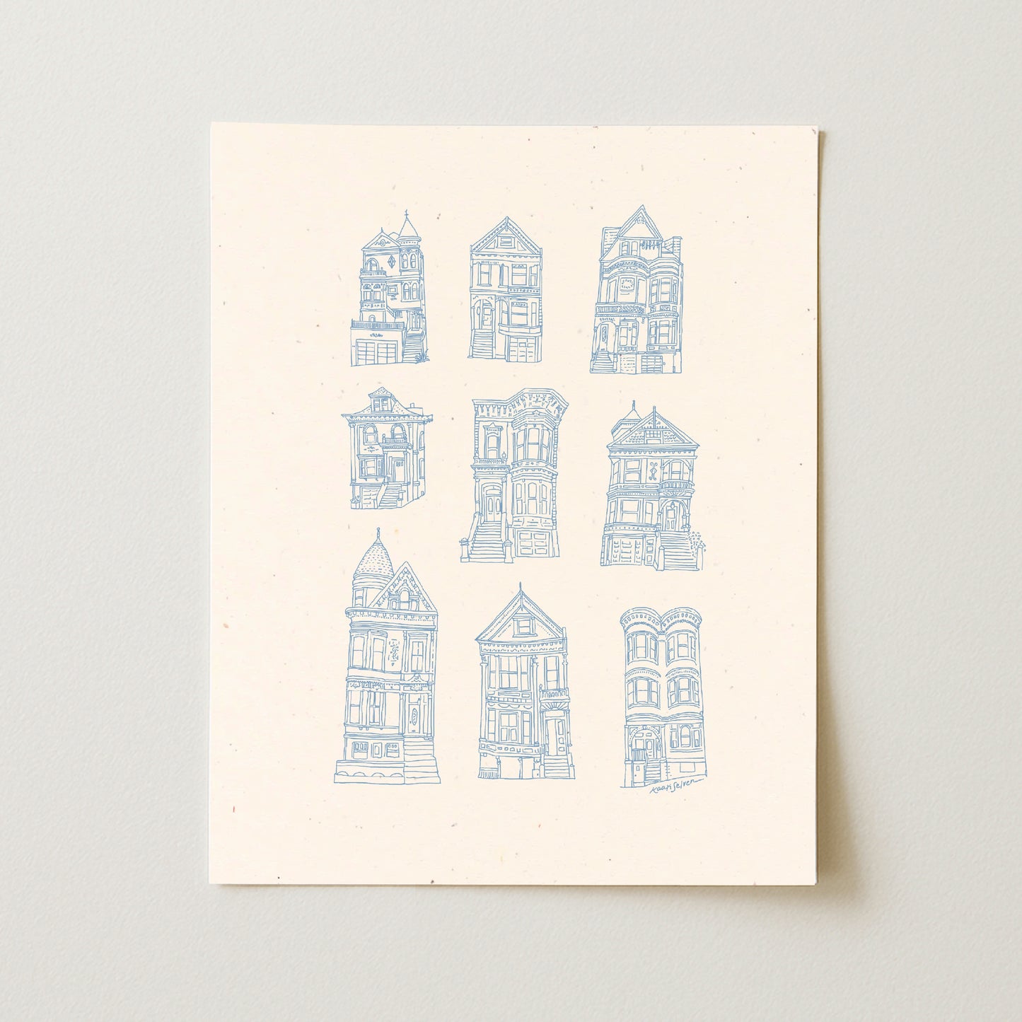 Victorian Houses Art Print