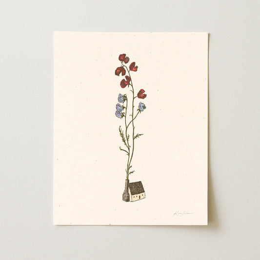 Little House in Bloom II Art Print