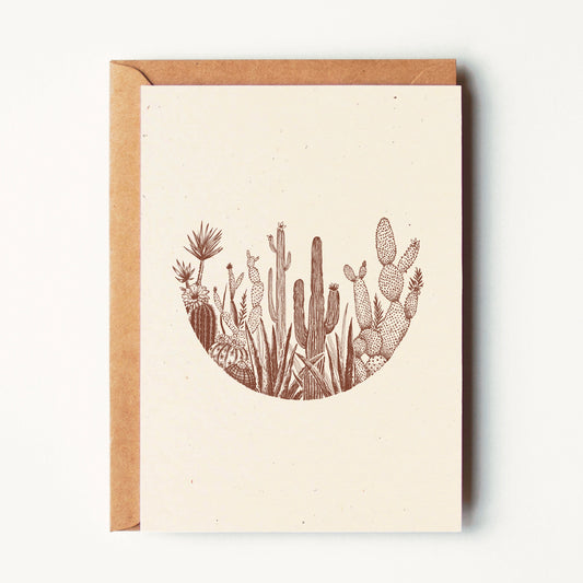 Cactus Circle Greeting Card