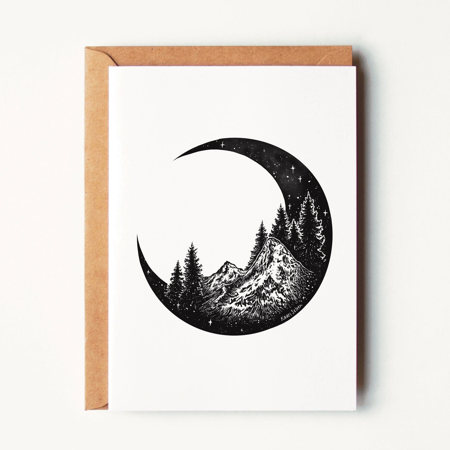 Mountain Moon Greeting Card