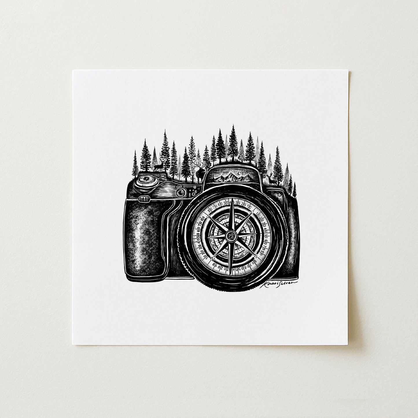 Compass Camera Art Print