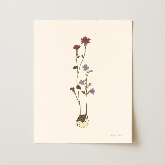 Little House in Bloom III Art Print