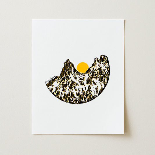 Mountain Sun Art Print