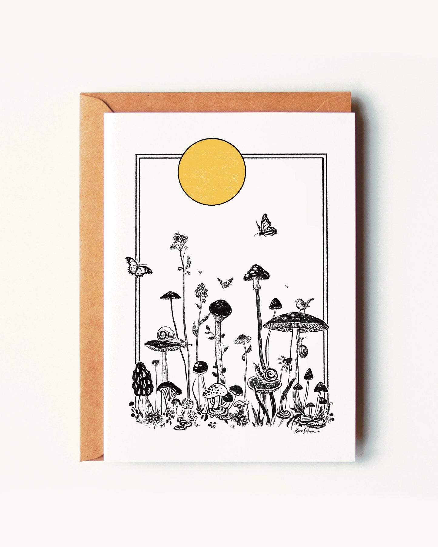 Garden of Mushrooms Greeting Card
