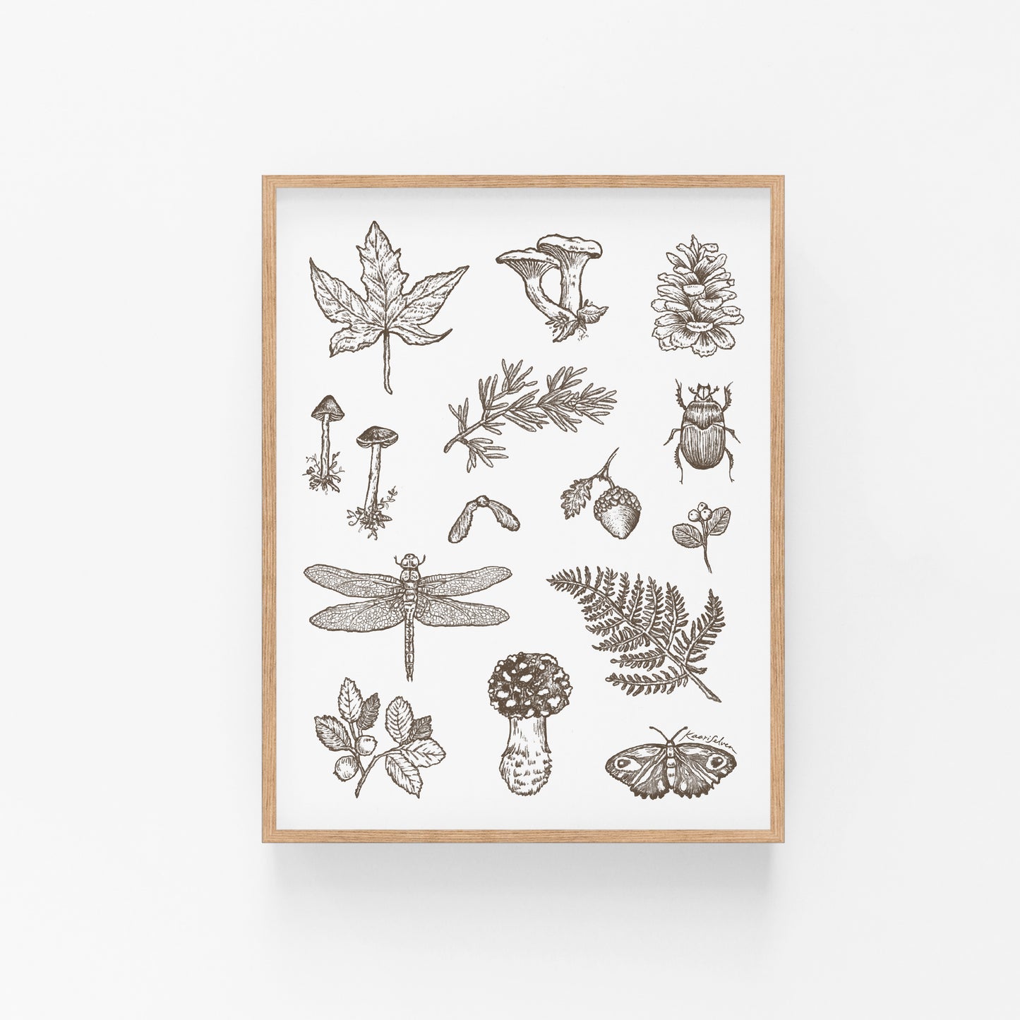 Autumn Forest Drawings Art Print