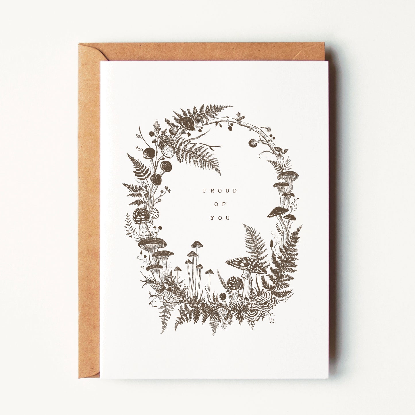 Mushroom Wreath Greeting Card
