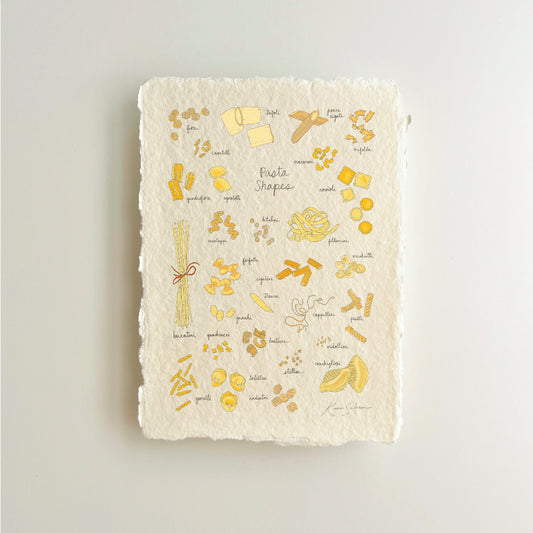 Pasta Shapes Heirloom Art Print