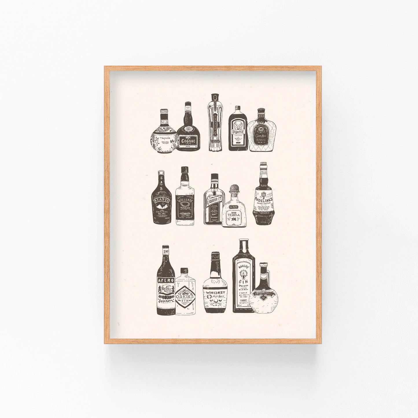 Liquor Bottles Art Print