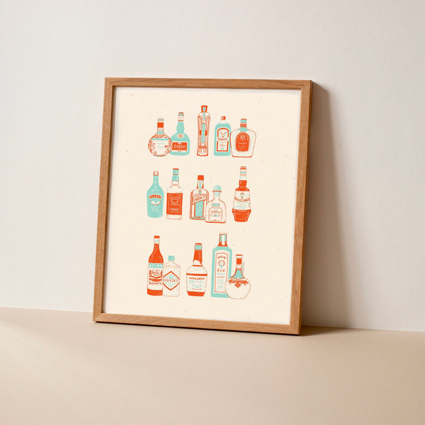 Liquor Bottles Art Print