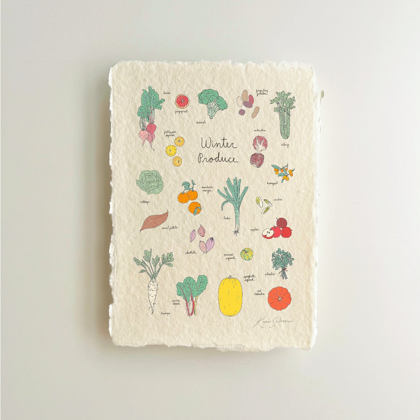 Winter Produce Heirloom Art Print