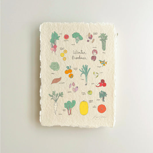Winter Produce Heirloom Art Print