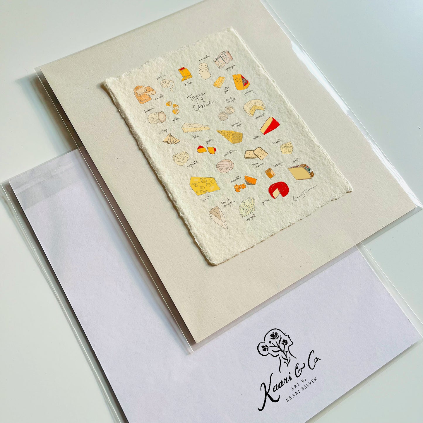 Types of Cheese Heirloom Art Print