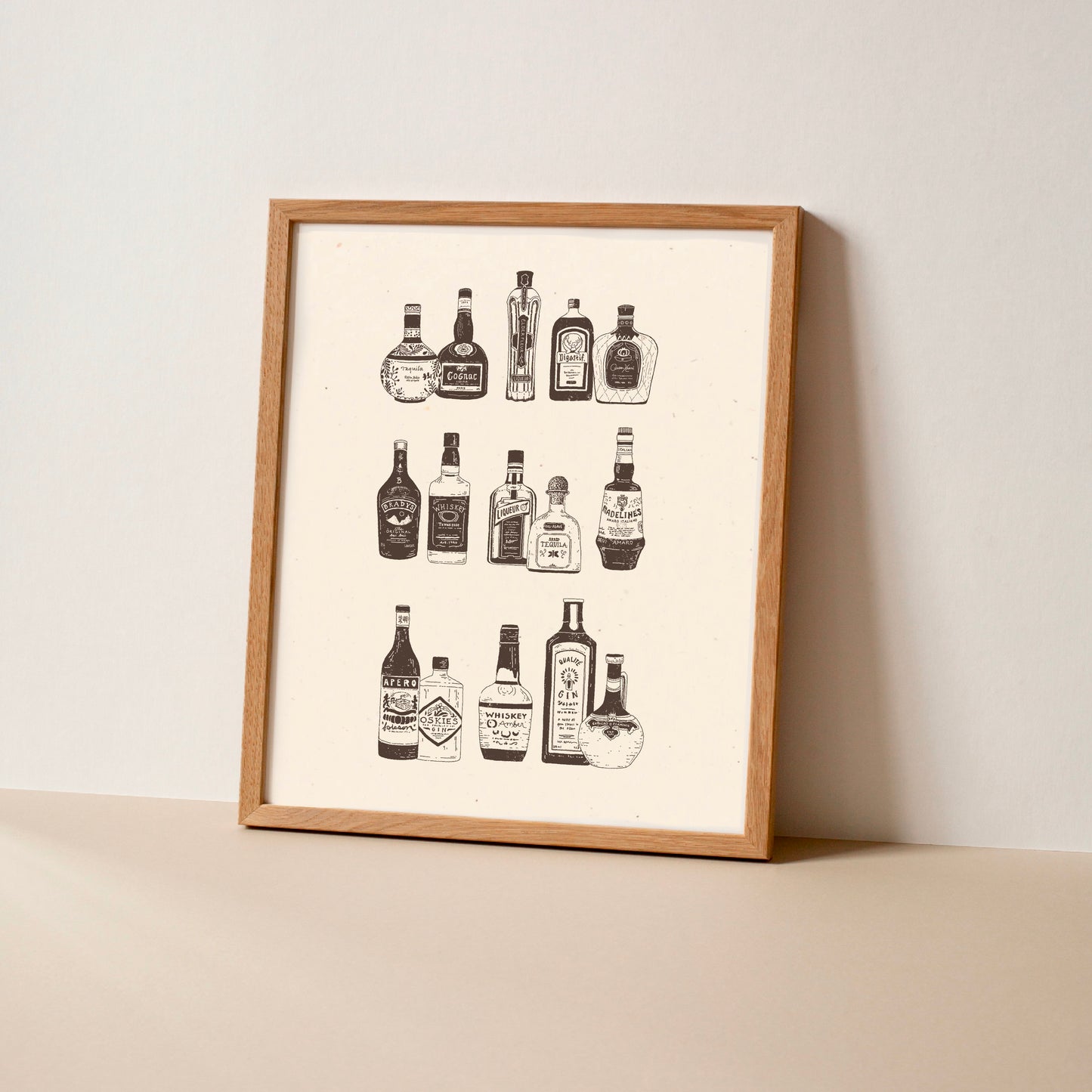 Liquor Bottles Art Print