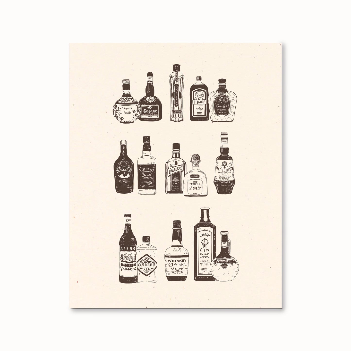 Liquor Bottles Art Print