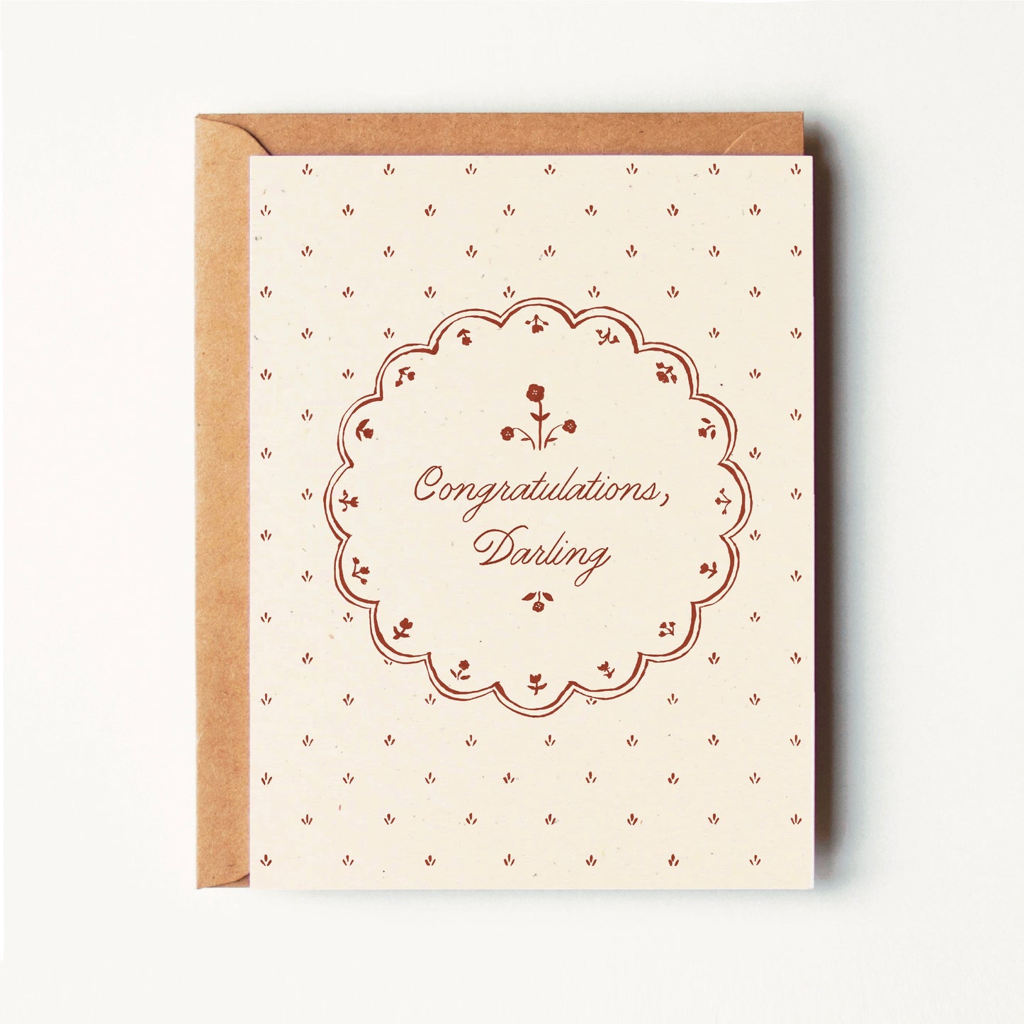 Congratulations, Darling - Dainty Florals Greeting Card