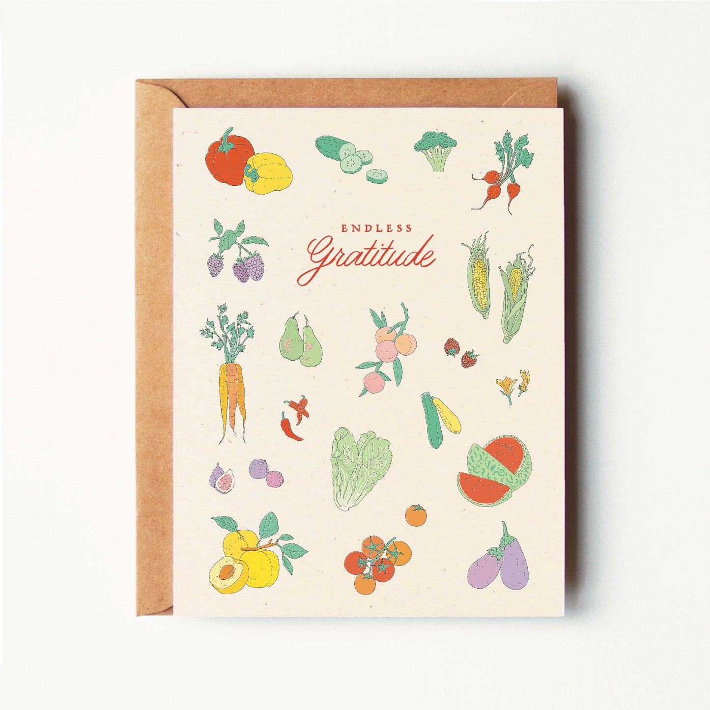 Endless Gratitude - Fruits & Veggies - Greeting Card