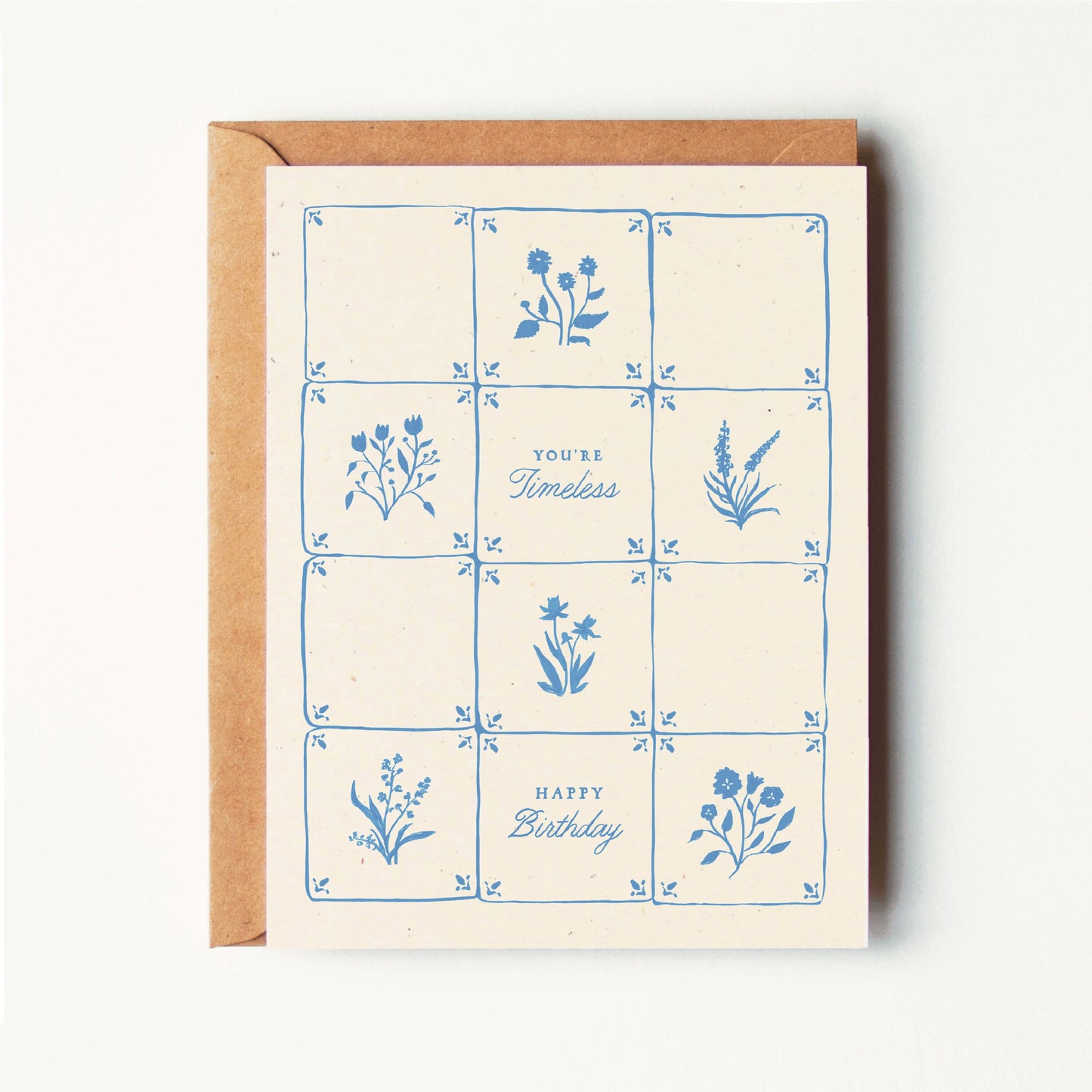 You're Timeless, Happy Birthday - Delft Tiles Greeting Card