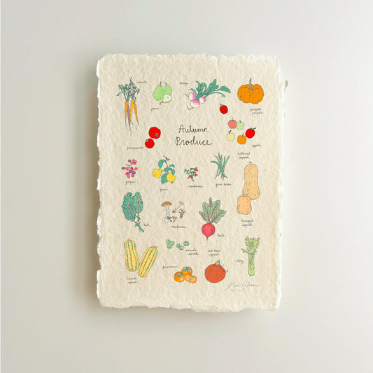 Autumn Produce Heirloom Art Print
