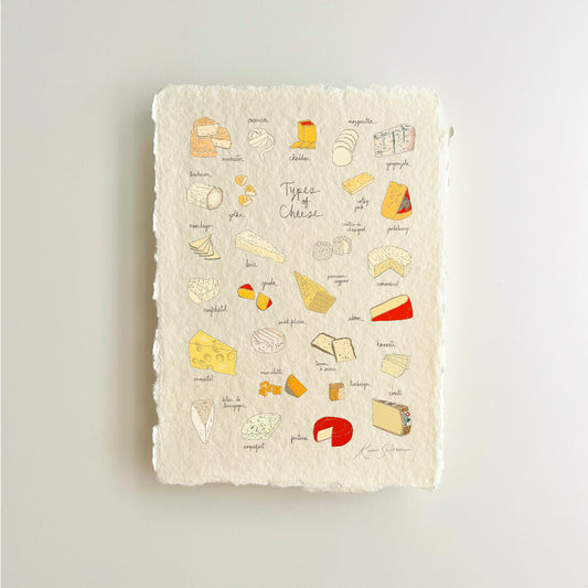 Types of Cheese Heirloom Art Print