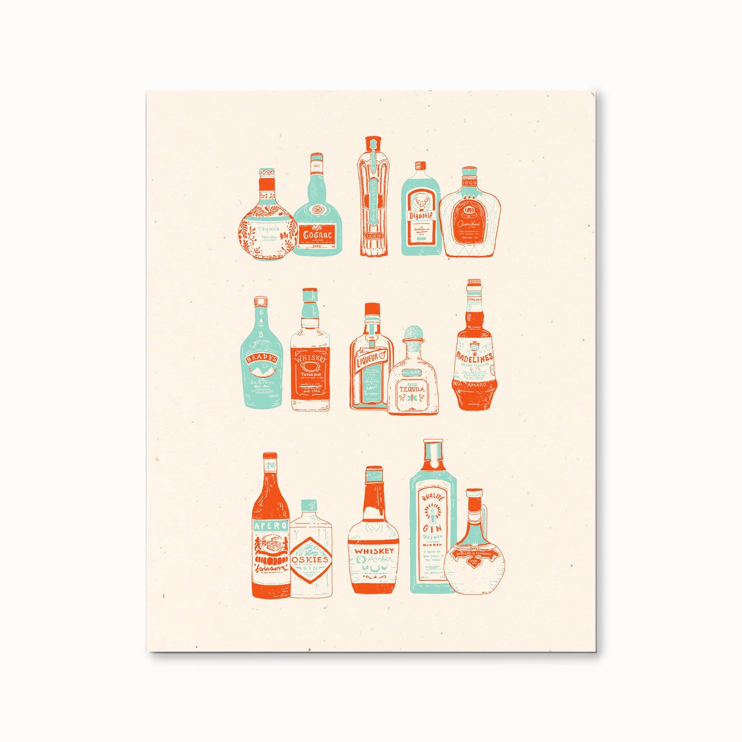 Liquor Bottles Art Print