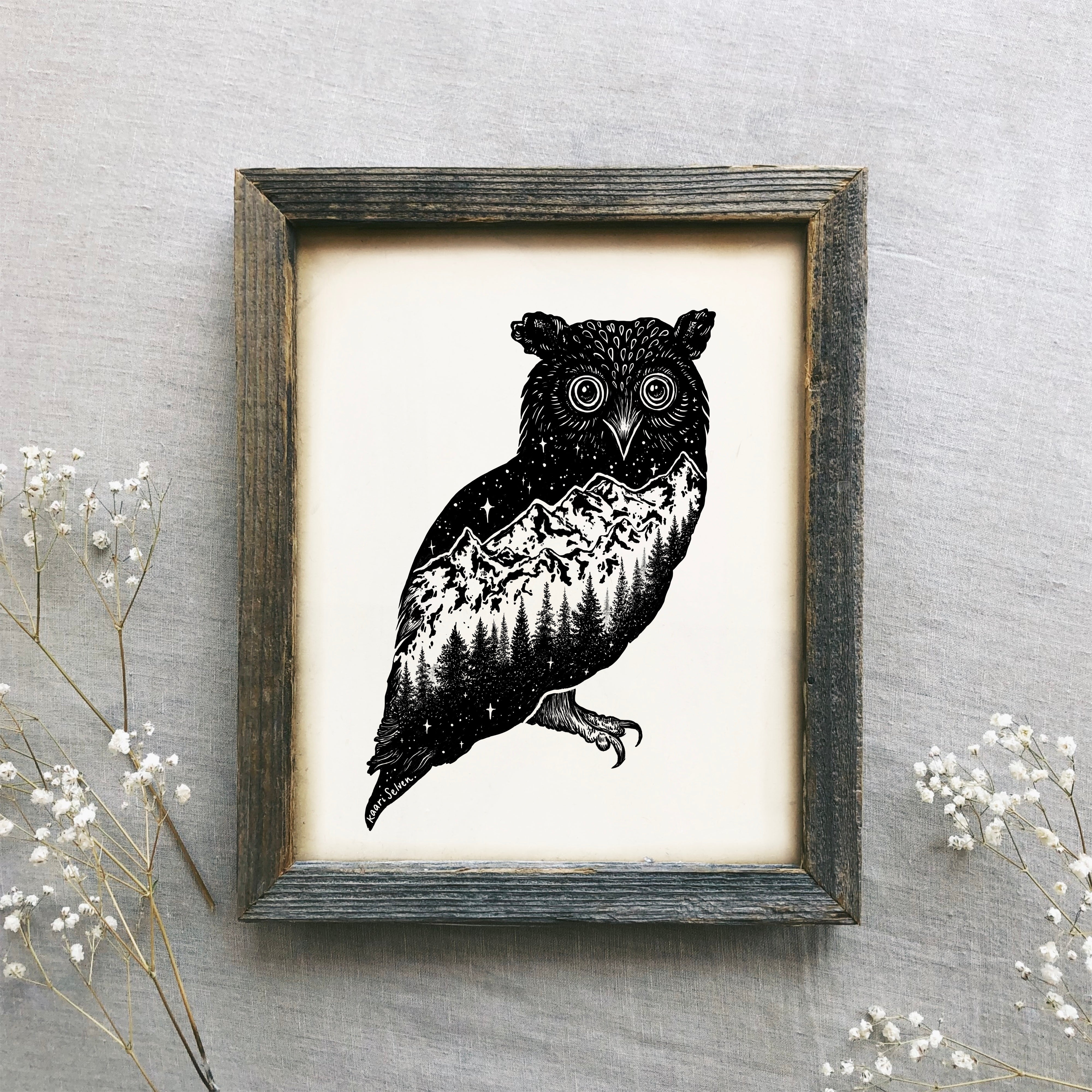Mountain Owl Art Print