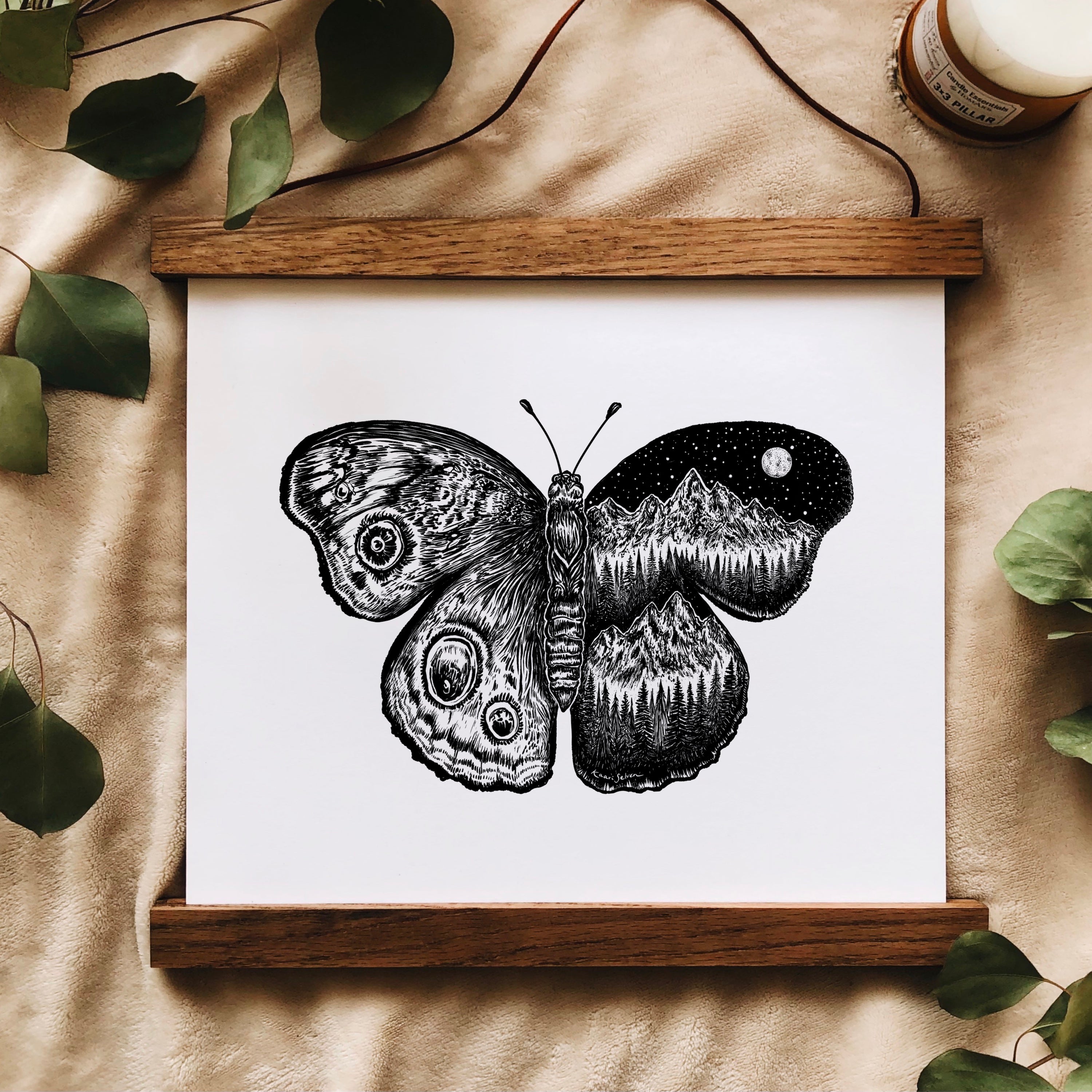 Mountain Butterfly Art Print
