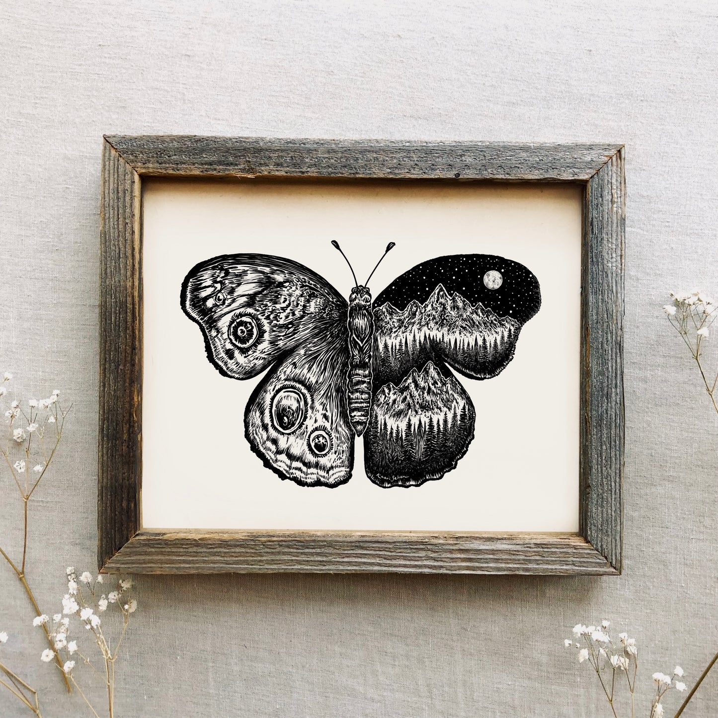 Mountain Butterfly Art Print