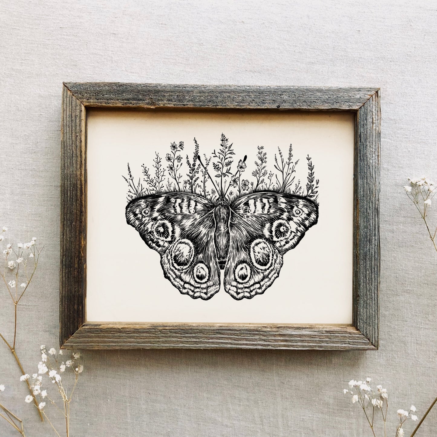 Floral Butterfly Art Print