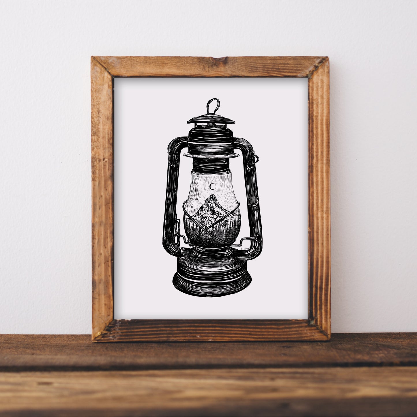Mountain Lantern Art Print