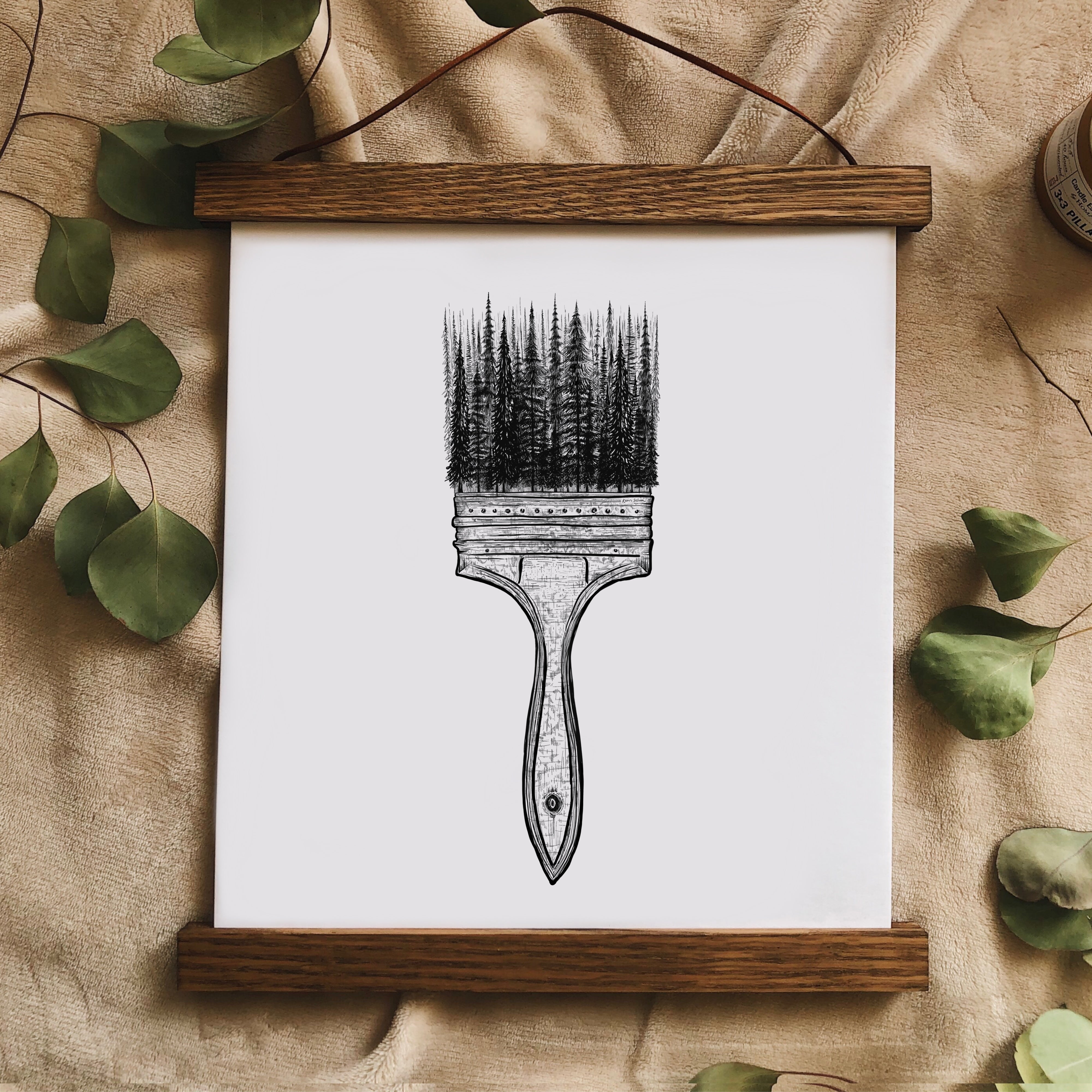 Forested Paintbrush Art Print