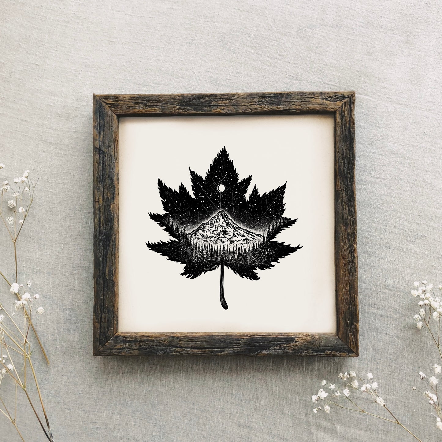 Mountain Leaf Art Print