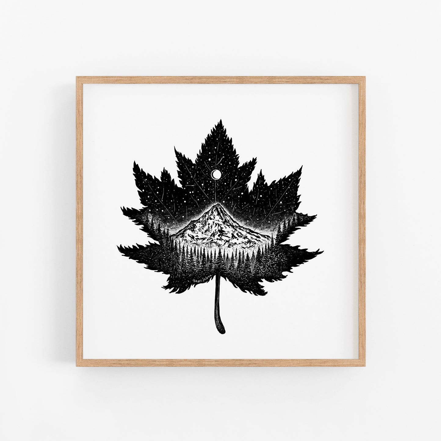 Mountain Leaf Art Print