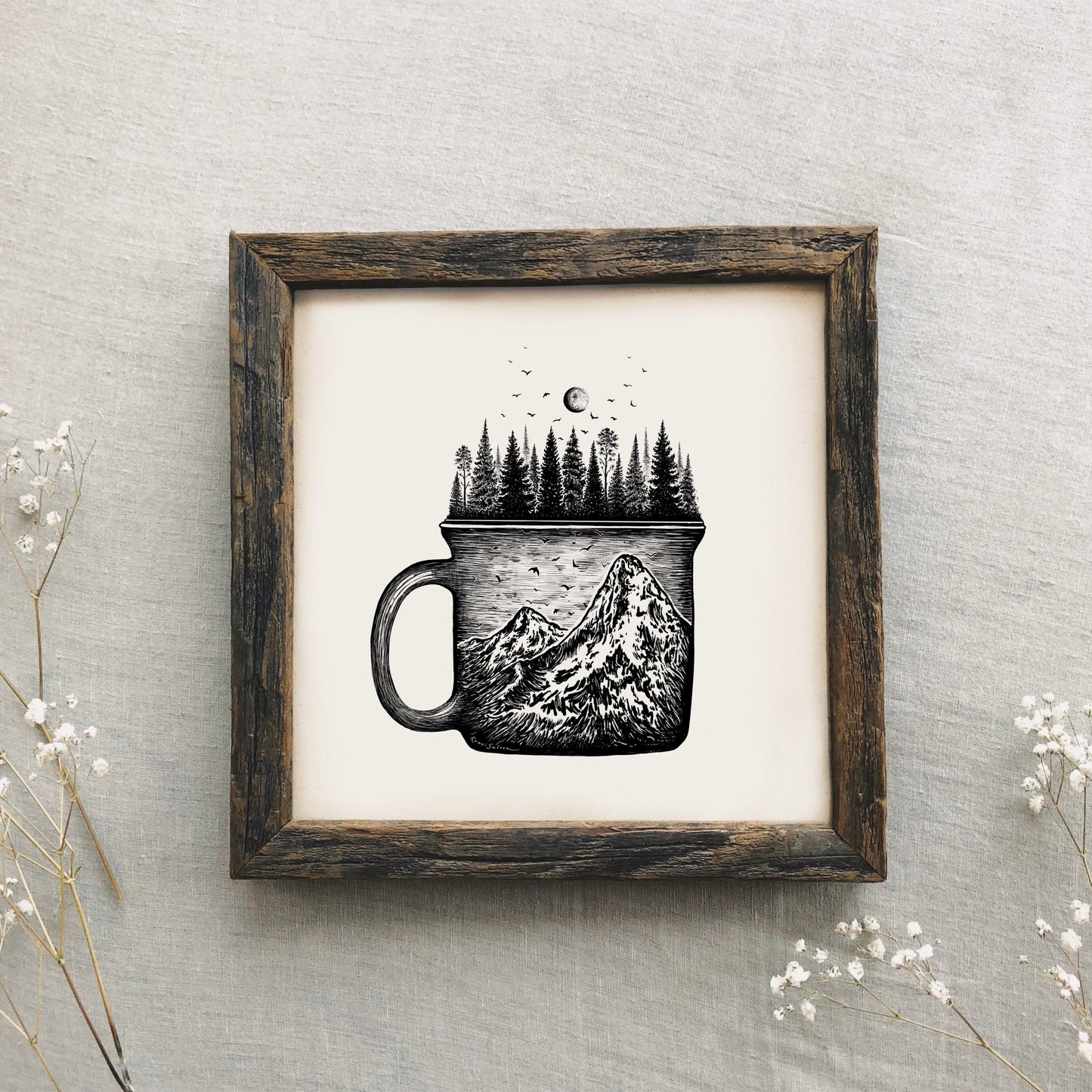 Forested Coffee Mug Art Print