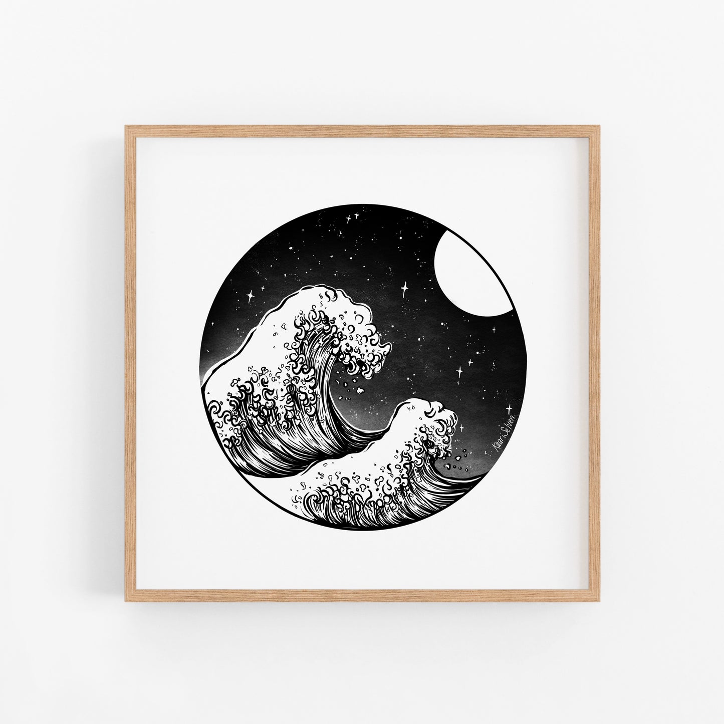 Waves + Night Sky Art Print