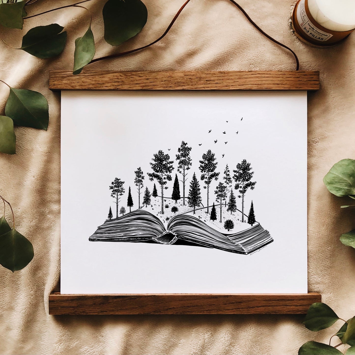 Forested Book Art Print