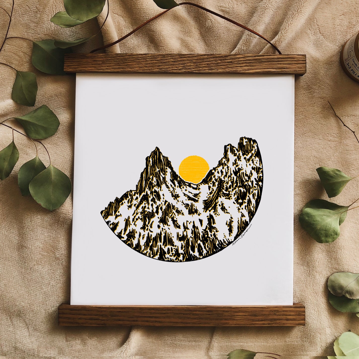 Mountain Sun Art Print