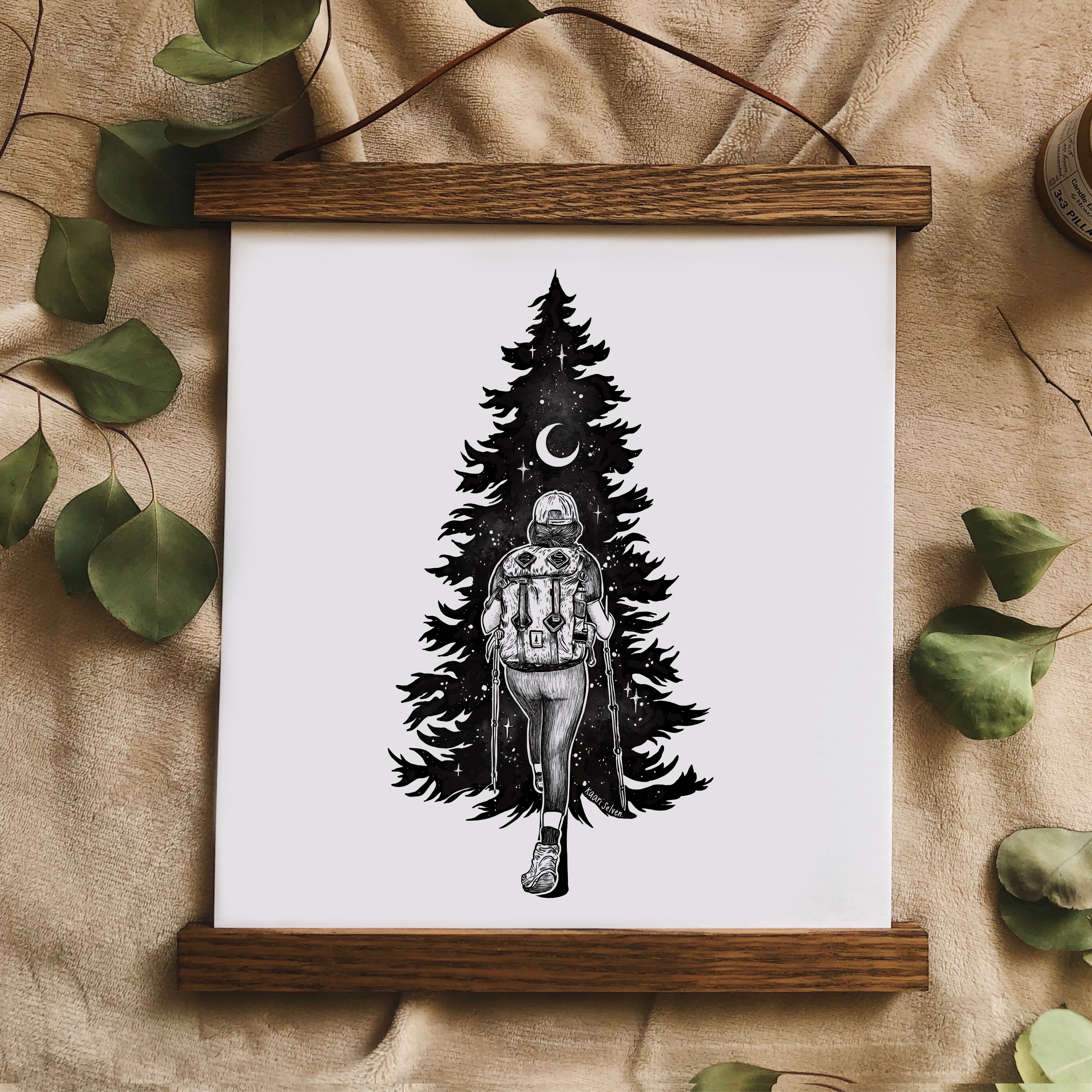 Hiker + Tree Art Print