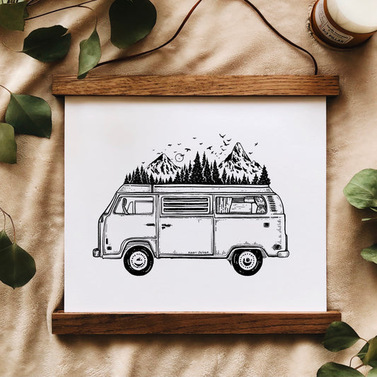 Mountain Van Art Print