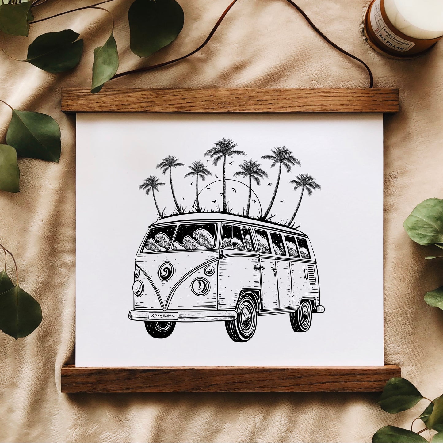 Beach Van Art Print