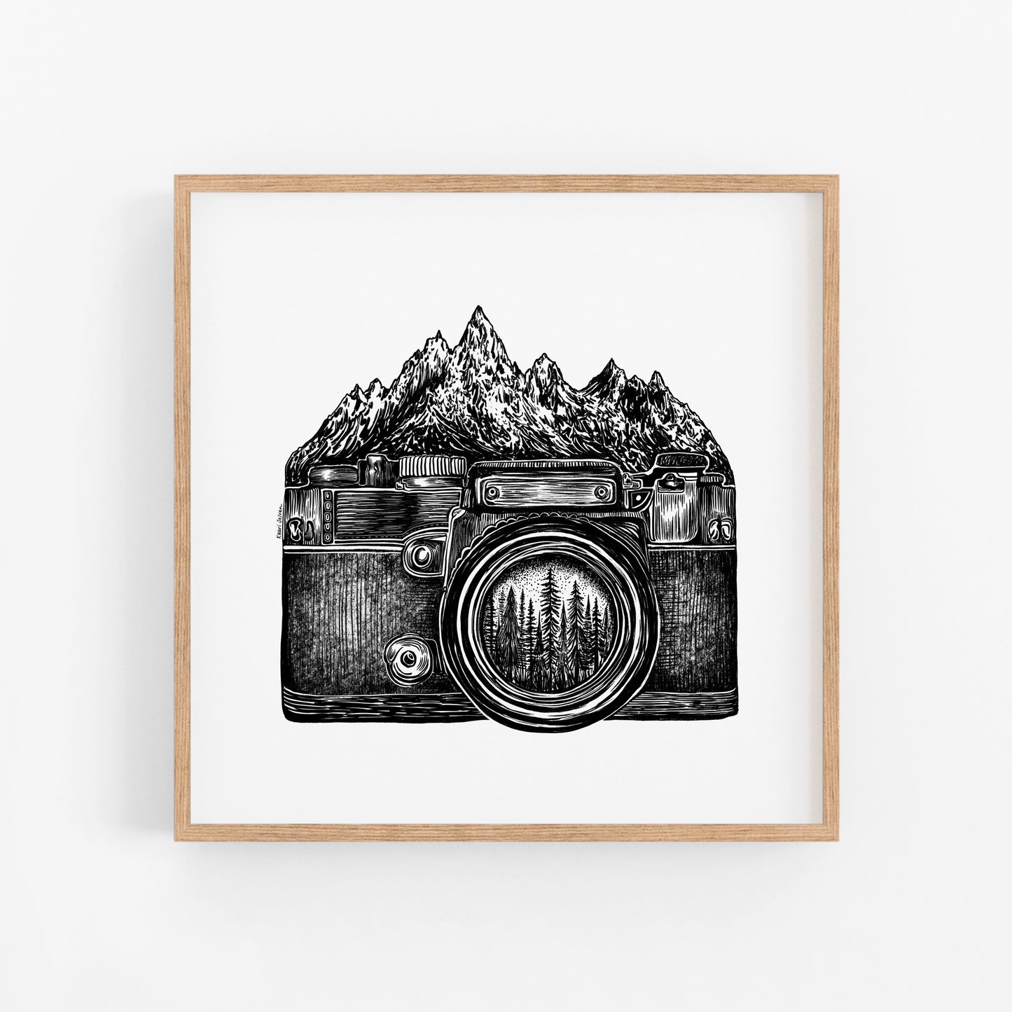 Mountain Camera Art Print