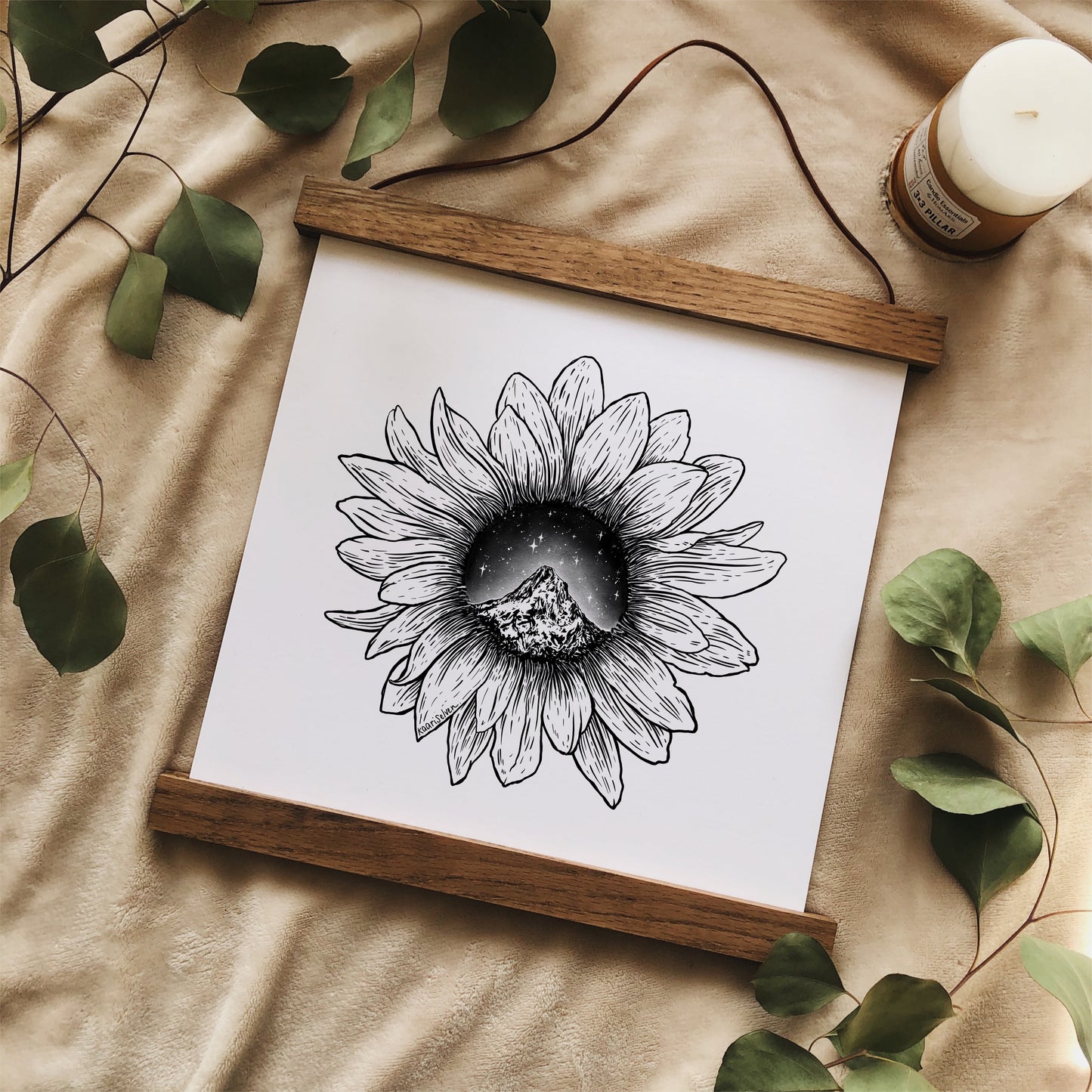 Mountain Sunflower Art Print