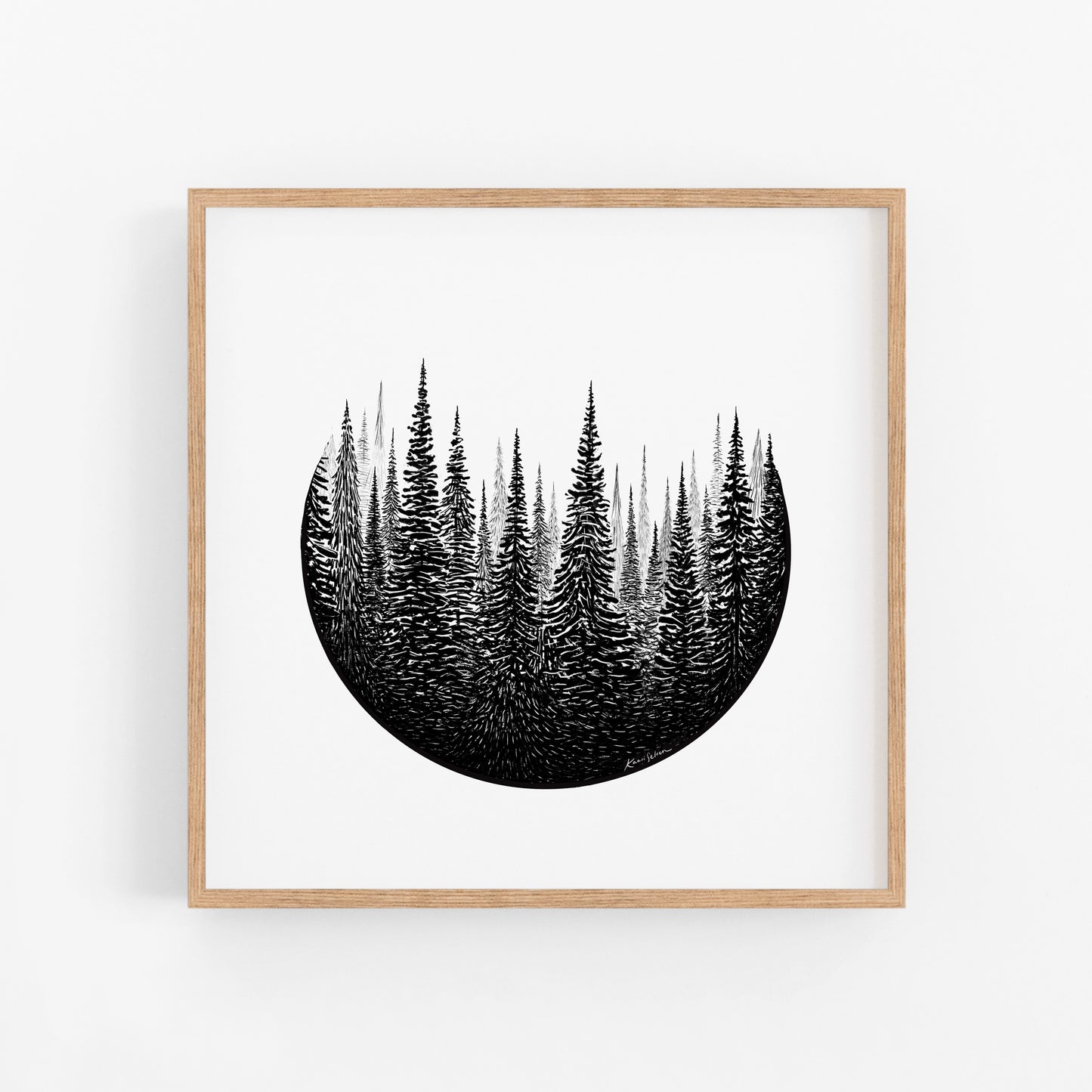 Treescape Circle Art Print