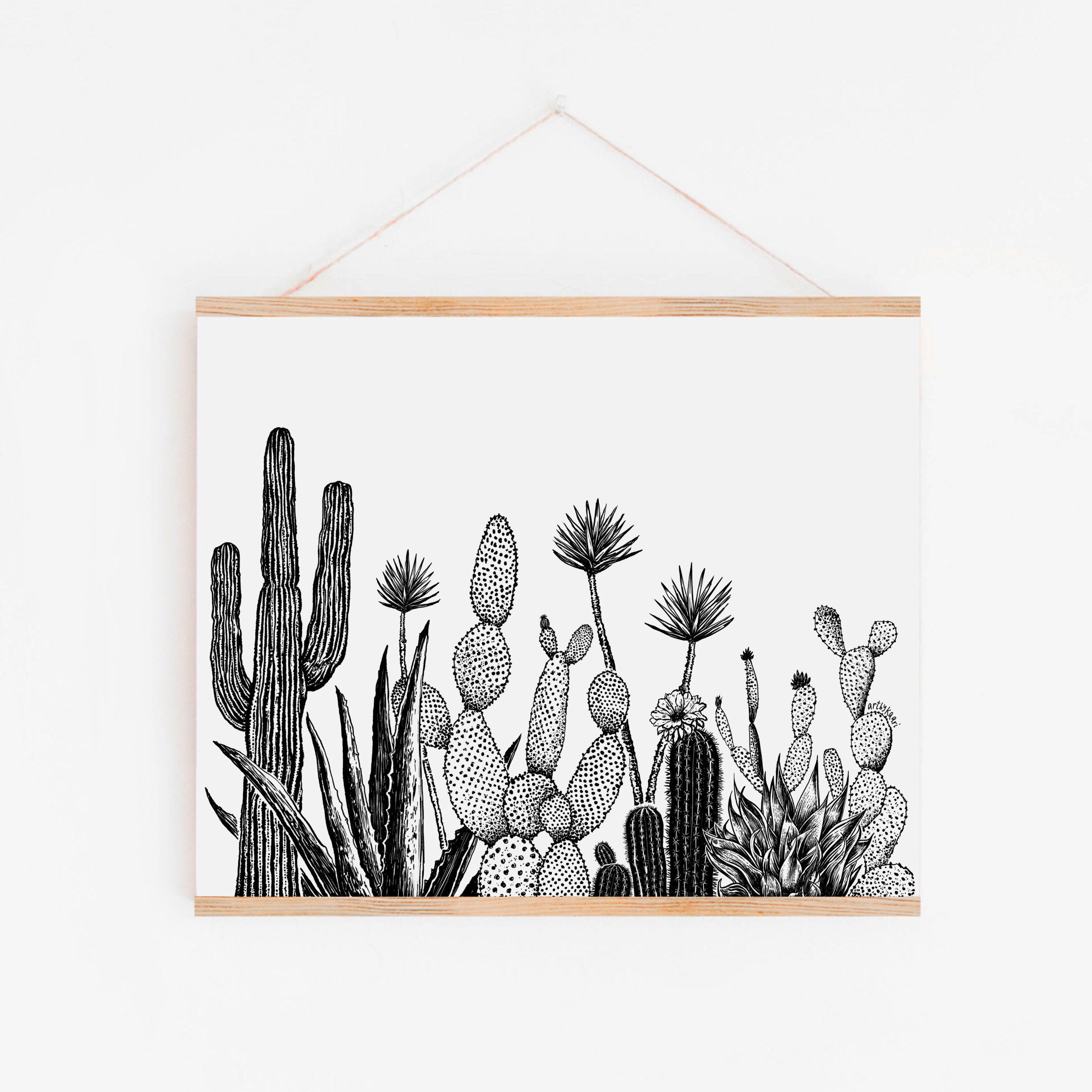 Cacti Growing Art Print