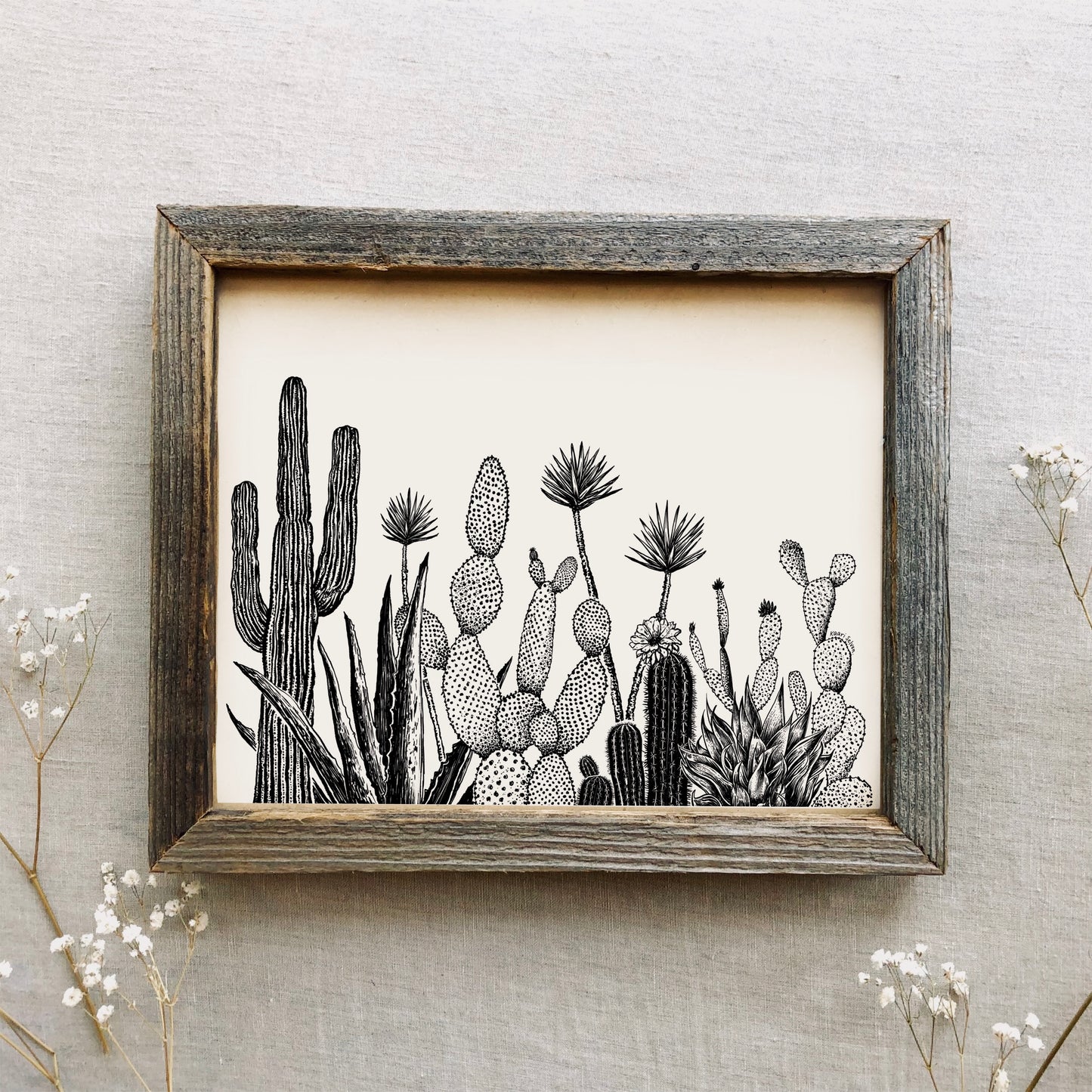 Cacti Growing Art Print
