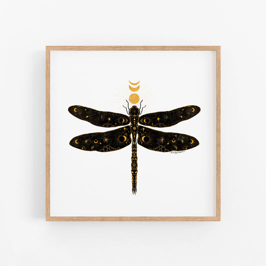 Celestial Dragonfly Art Print